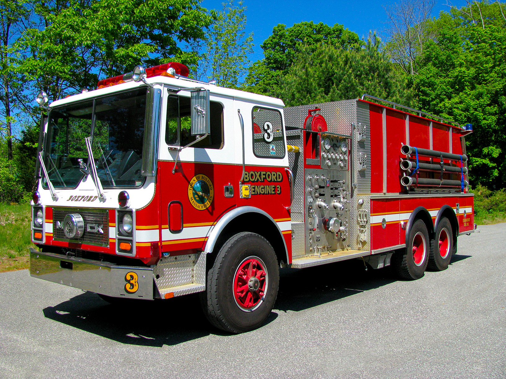 SOLIDO #3106 Brewster Mass Mack Pumper Fire Truck 5 7/16 France