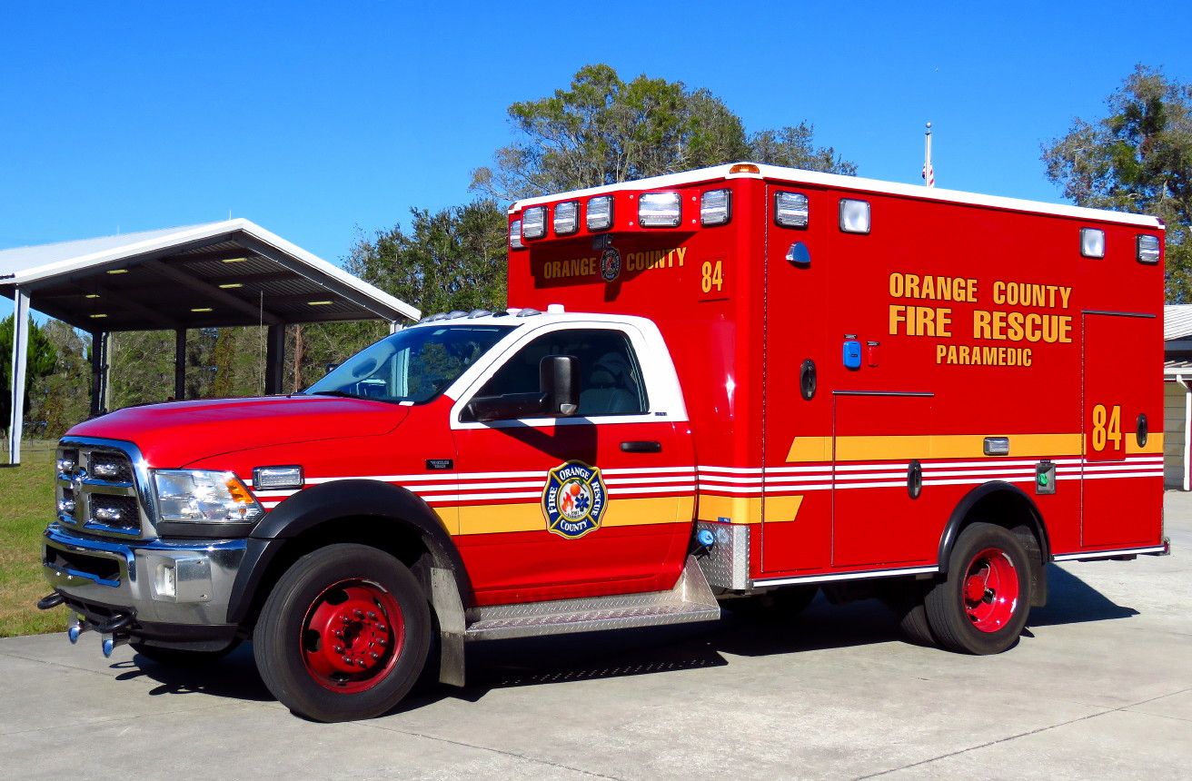 Orange County Rescue 84 (2016 Dodge Ram 4500/Wheeled Coach) .